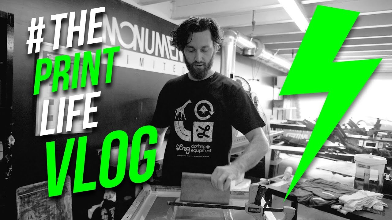 Screen Print Vlog Setting up a couple jobs in the shop, the print life by Cam Earven.