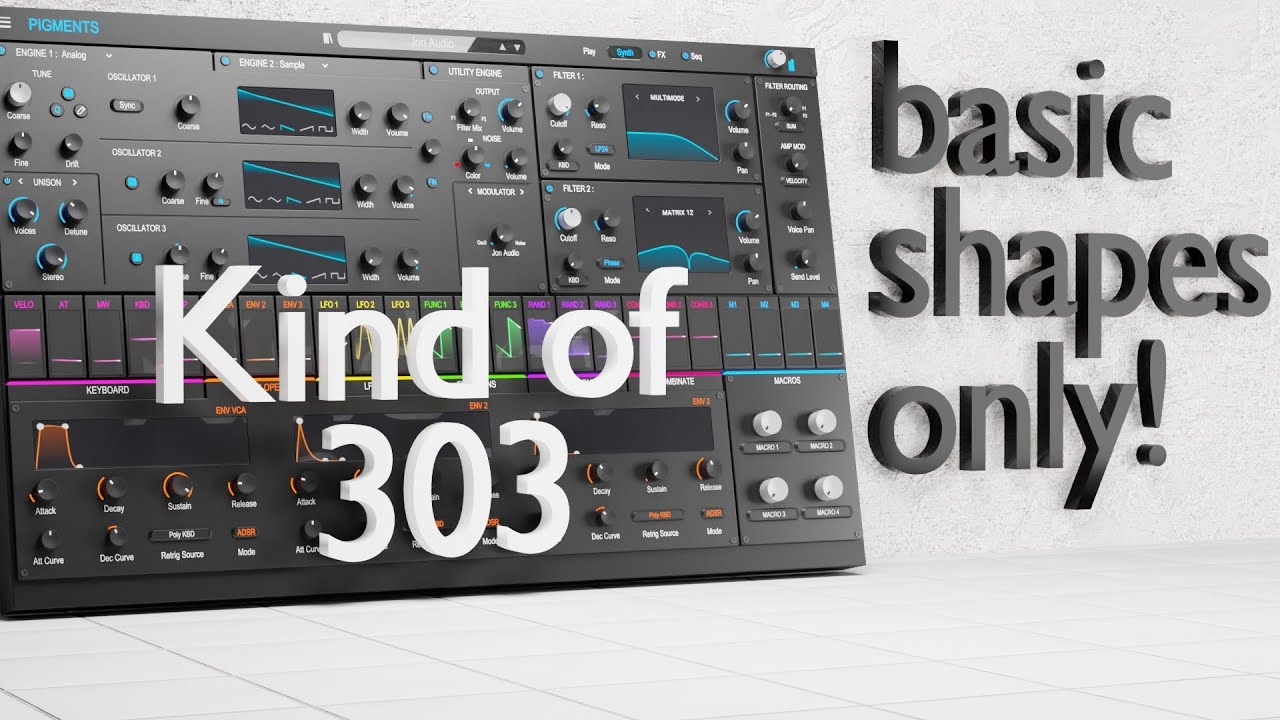 EPIC ACID LEAD in 5 minutes with only basic shapes Arturia Pigments 4