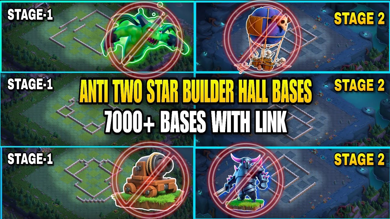TOP 3 BH10 Bases With link | 7000+ Anti 2* bases | BUILDER BASE | CLASH OF CLANS