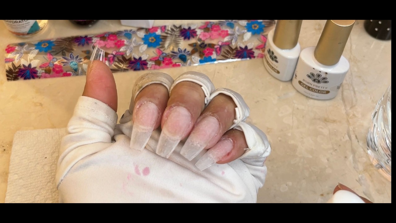 Hawaiian Nails Design 🌺 | Tropical Transfer Foil Nail Design 🌺🌸