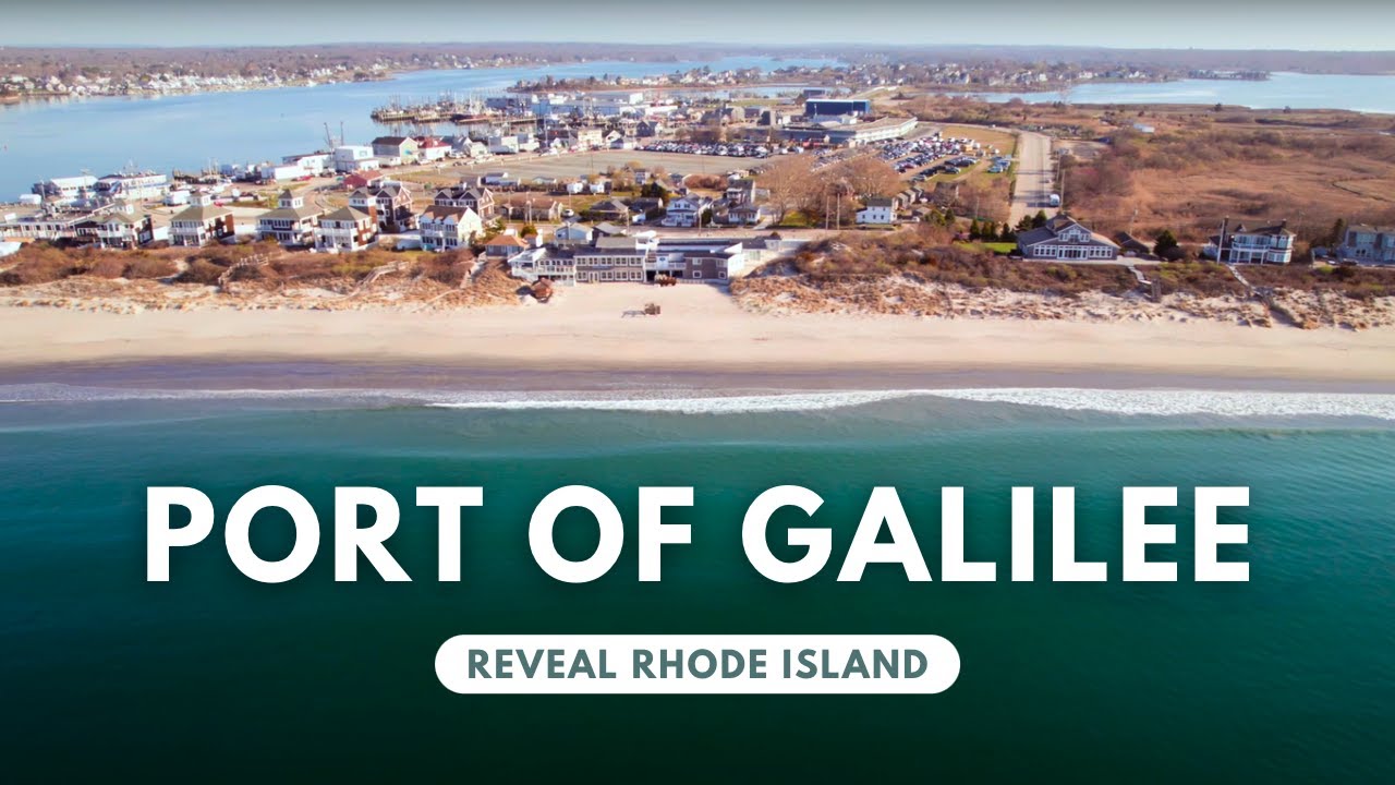 Exploring the Scenic Port of Galilee in Narragansett, Rhode Island with Stunning Drone Footage