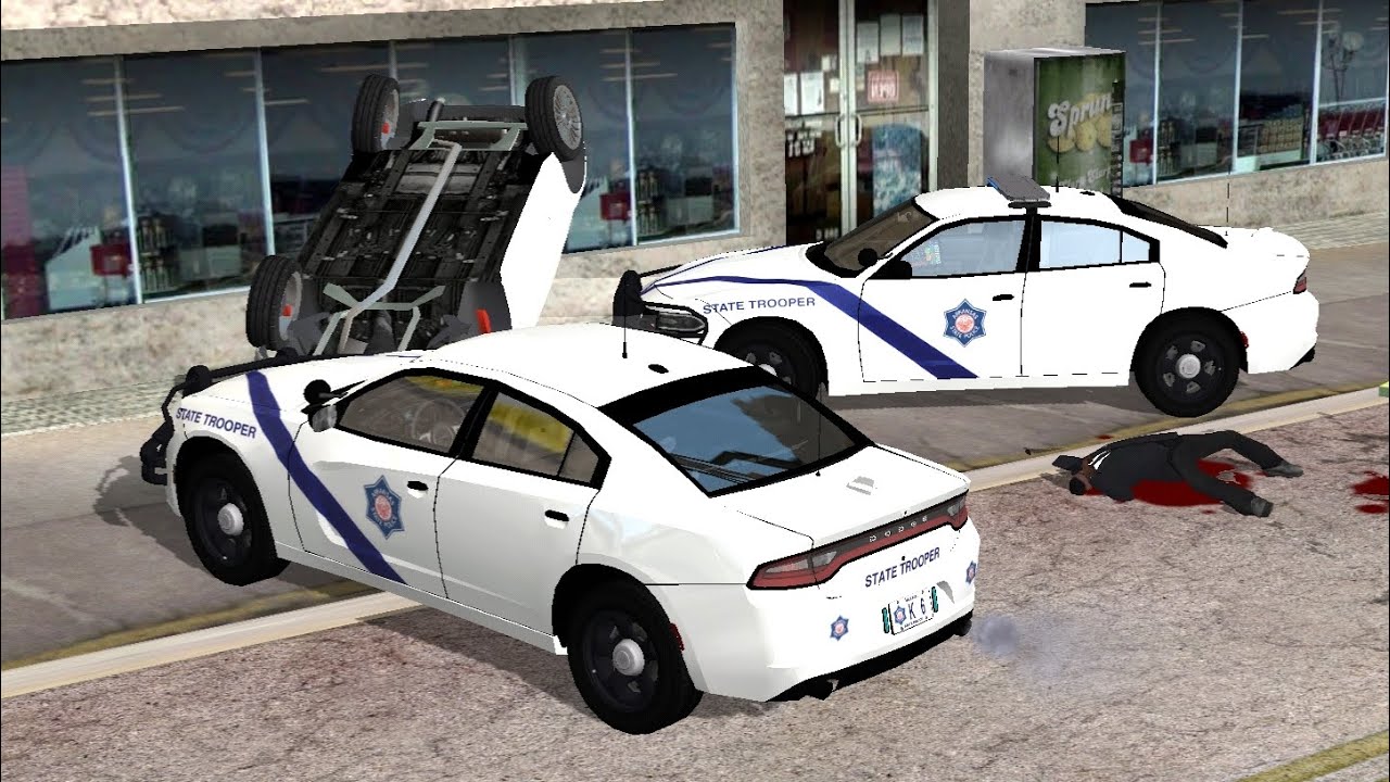 Gta sa crazy arkansas state police chase flatbed truck with stolen car