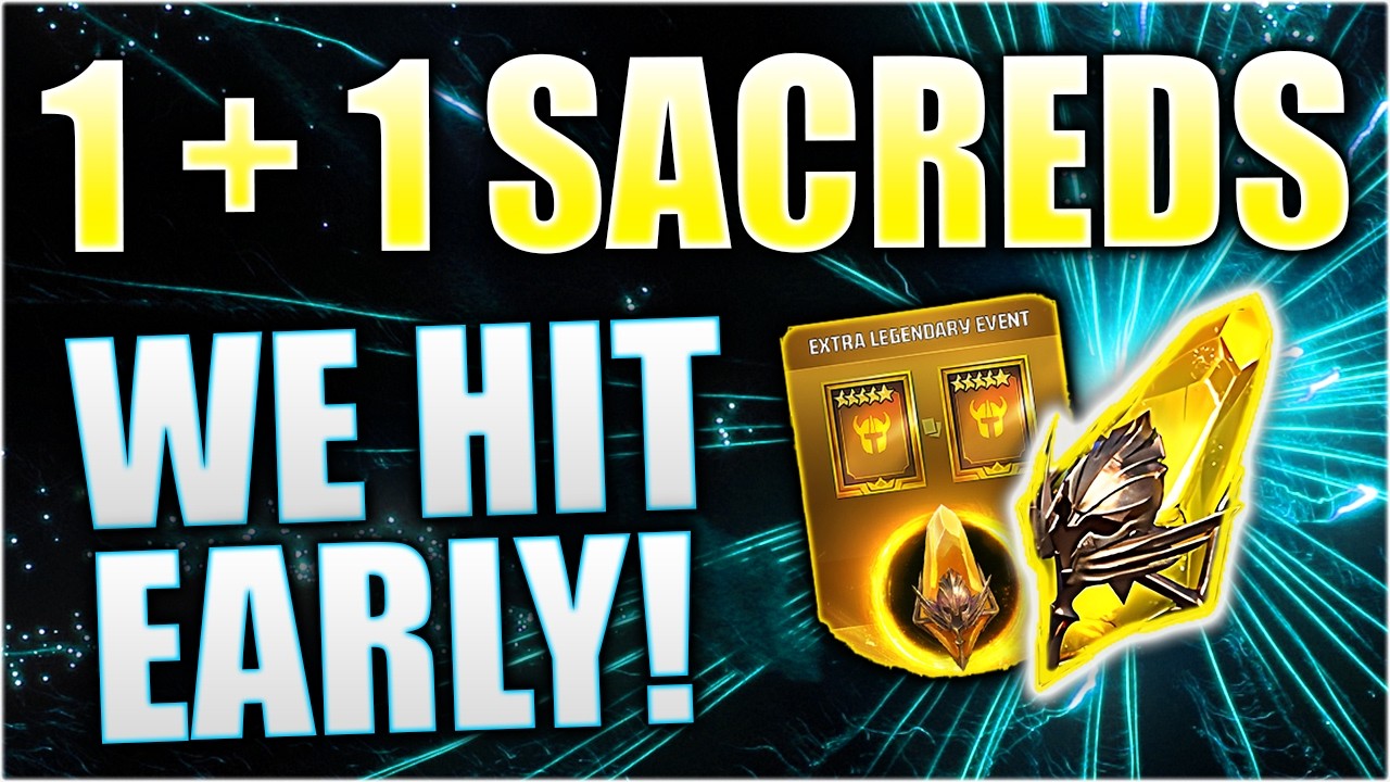 I WENT FOR IT... We Hit EARLY on My 1 + 1 Sacred Shard Pulls ⁂  Raid: Shadow Legends