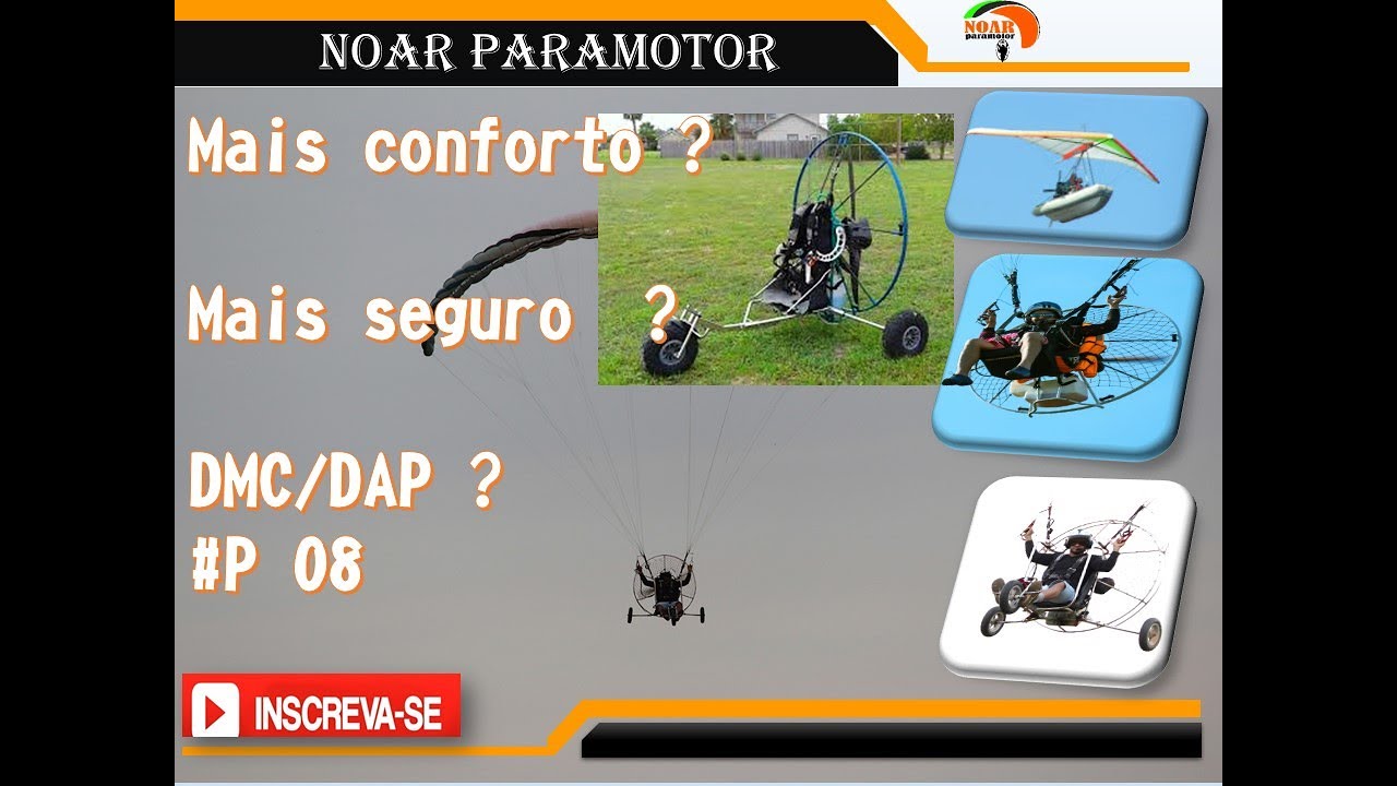 PARATRIKE CARRINHO  OU PARAMOTOR ?  QUAL MELHOR PRA VOAR ? DAP OU DMC ?  #EP 8
