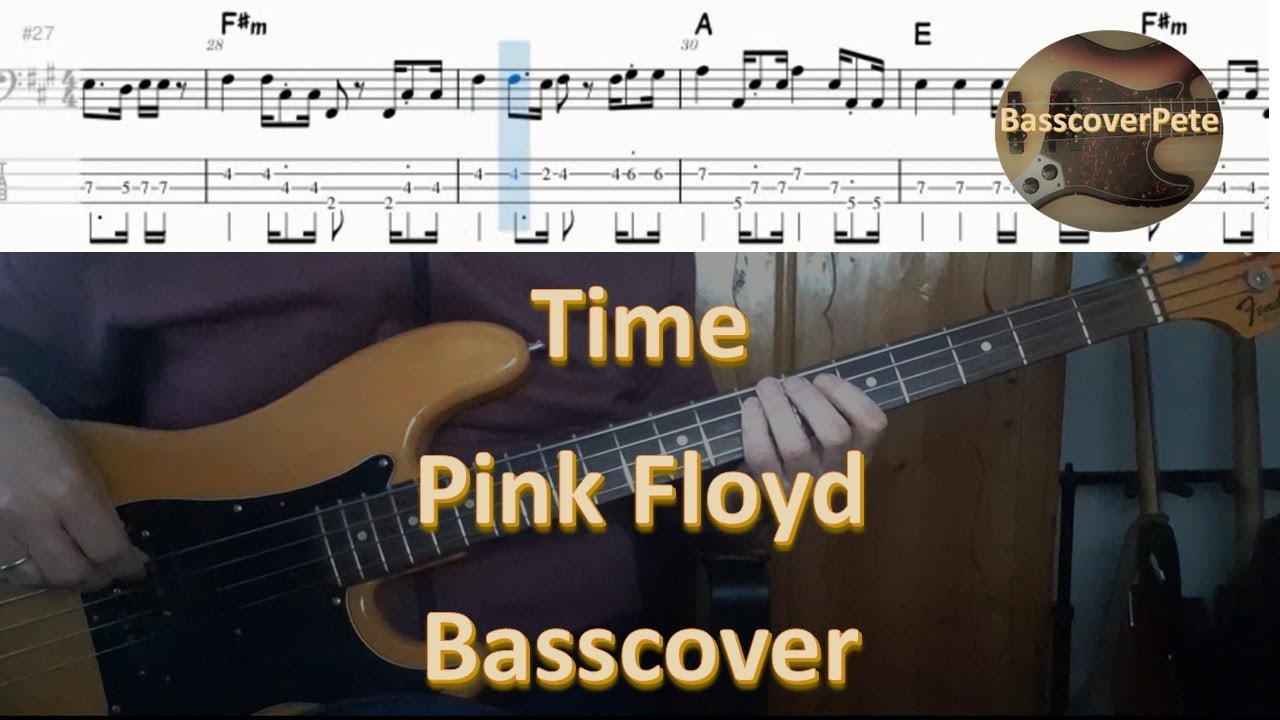 Pink Floyd with Time. Bass Cover Tabs Score Chords Transcription