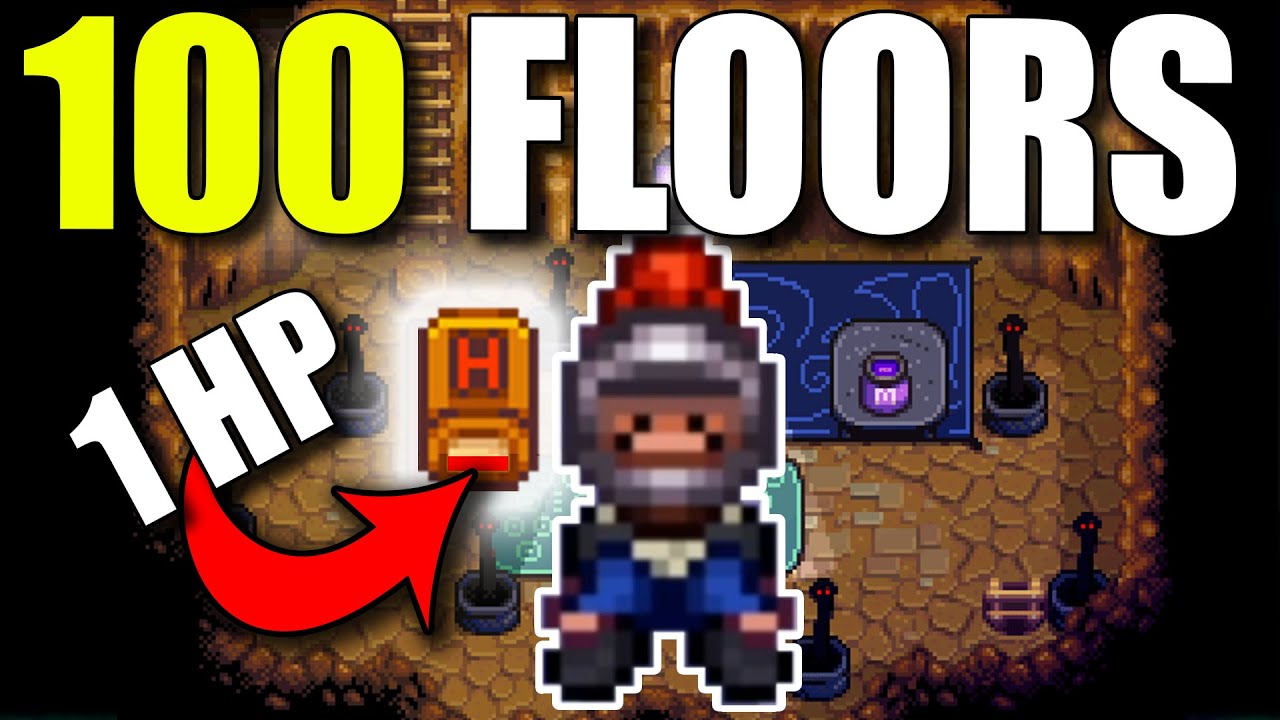 Can I Survive 100 FLOORS with only 1HP in Skull Cavern?