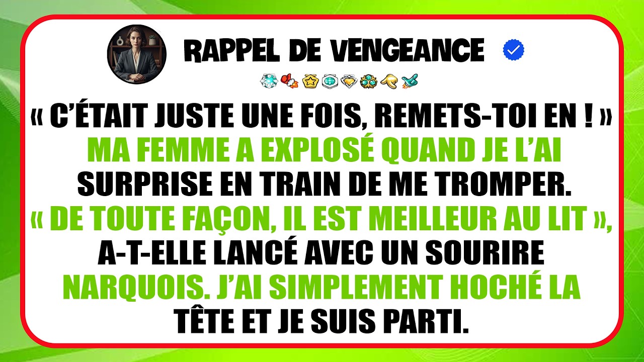 Je L’ai Surprise En Train De Me Tromper, Et Elle M’a Dit Que Ce N’était Qu’une Seule Fois.
