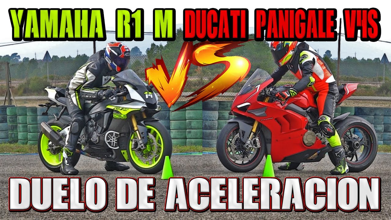 BATALLA DE ACELERACIÓN A FONDO DUCATI PANIGALE V4 S VS YAMAHA R1 M !!! DUELO CUARTO DE MILLA ZODZ