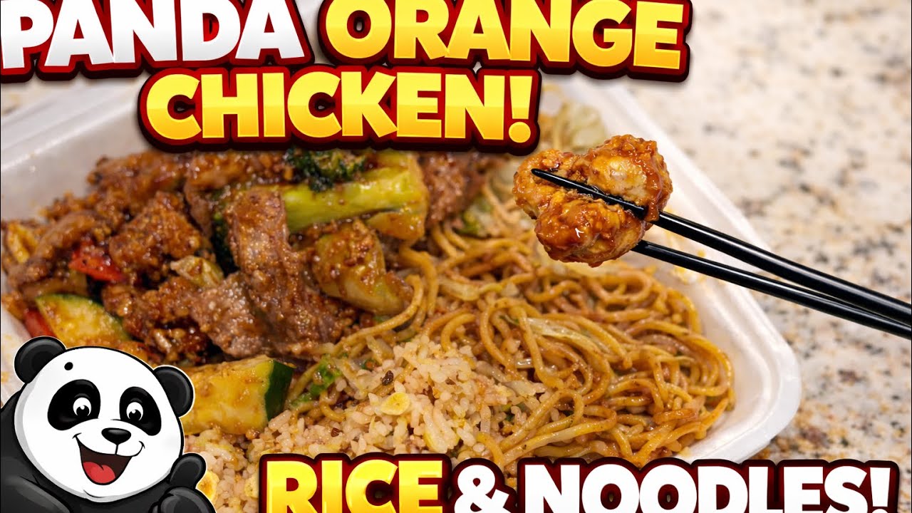 Panda Orange Chicken 🍊🔥 Rice & Noodles Review | You Got My Dollar?