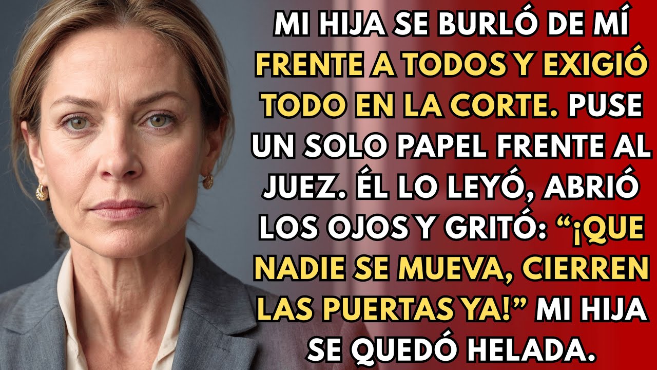 Mi hija exigió todo en la corte, pero entregué un papel al juez que hizo que la policía irrumpiera