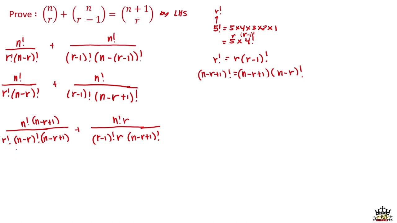 Proof of Pascal Identity