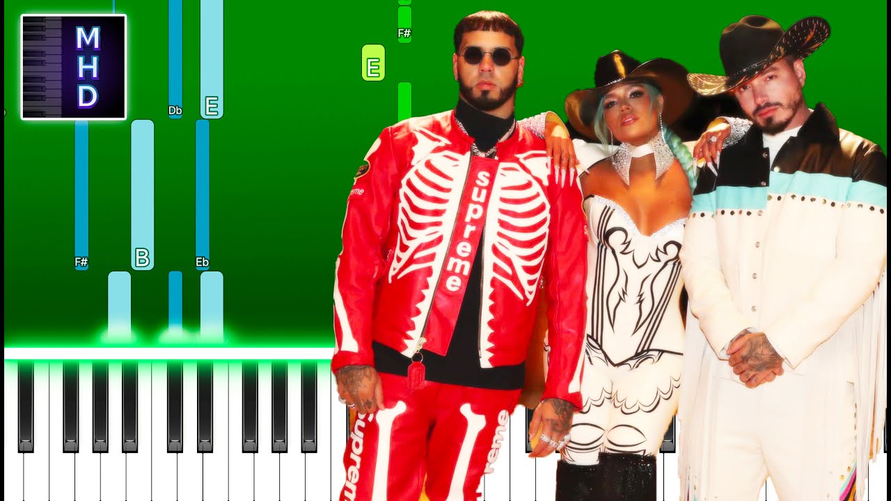 KAROL G, Anuel AA & J Balvin - LOCATION (Piano Tutorial Easy)