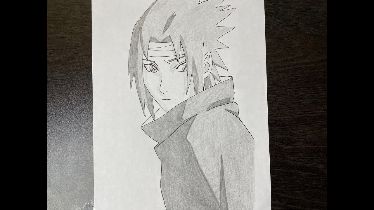 How to Draw SASUKE Step by Step in Real Time