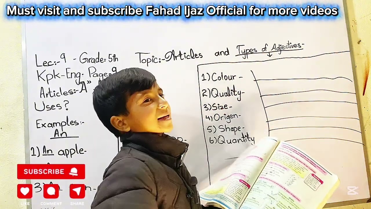 English kpk course  | Lesson 01 Patience Exercise  | English Grammar Series Articles/Adjectives