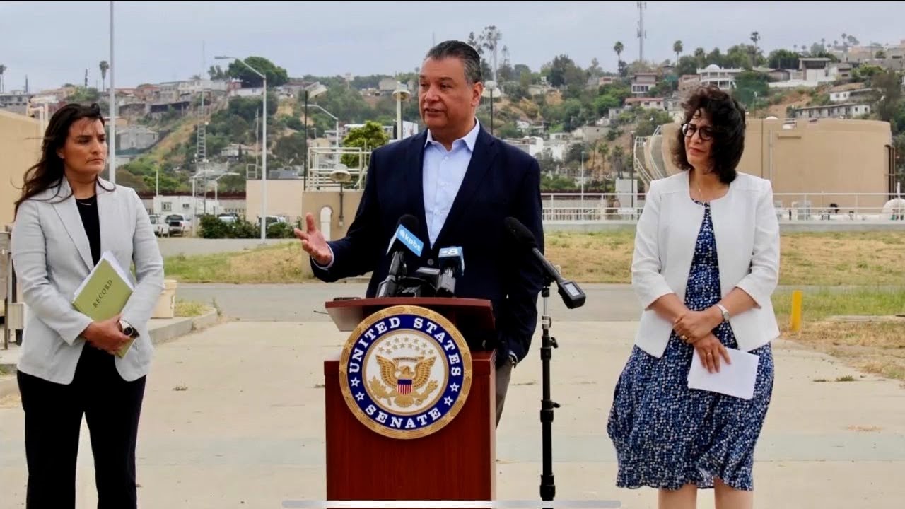 Sen. Alex Padilla visits border, urges action to clean trans-border pollution