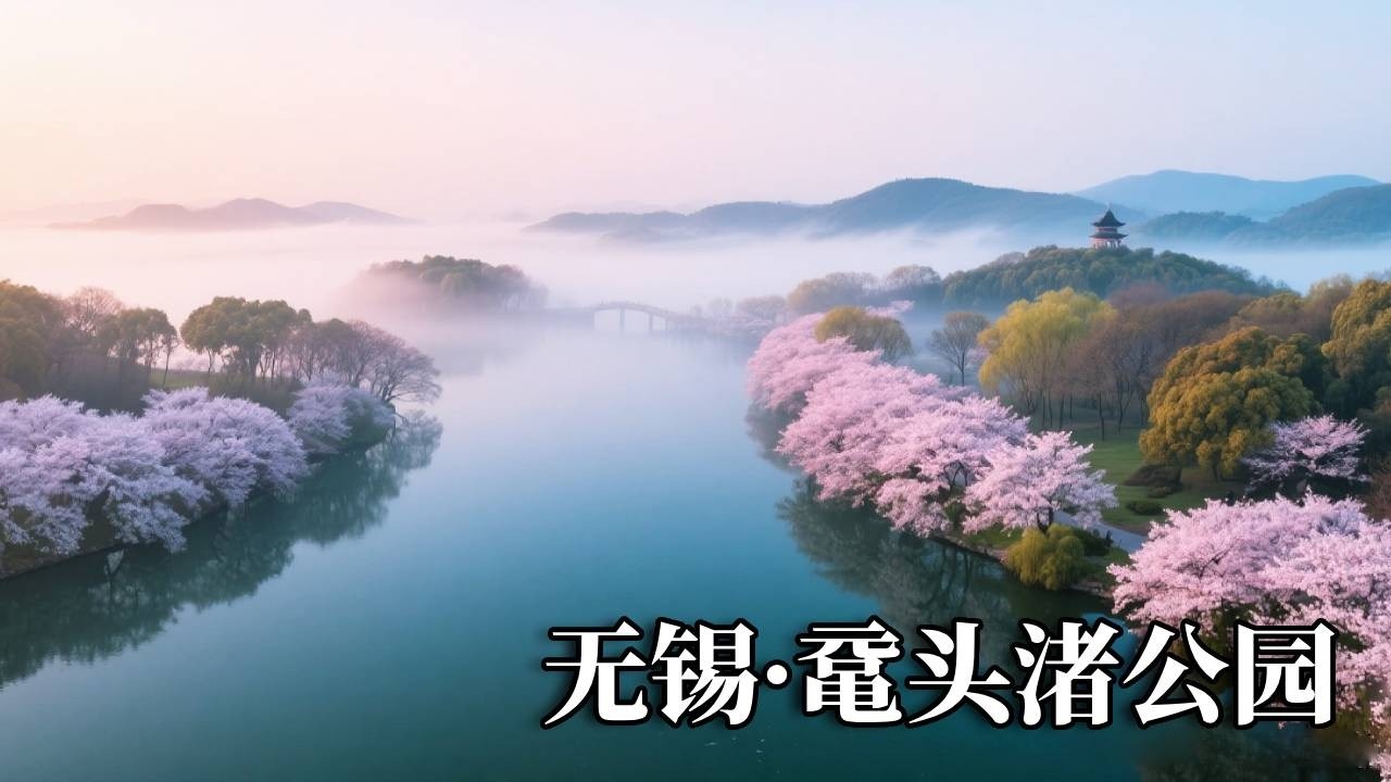 江南之旅——鼋头渚公园，著名的赏樱花圣地，无论白天还是夜晚都太美了！【行走世界的北京老刘】