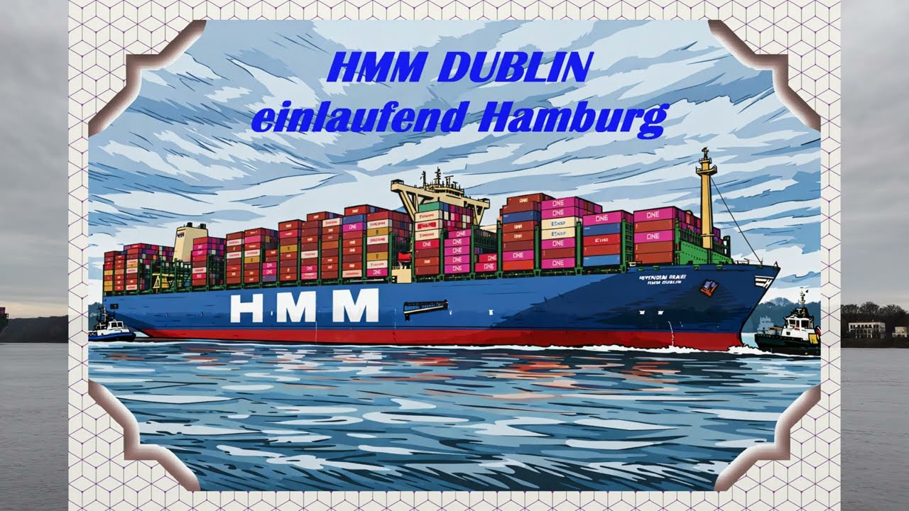 HMM Dublin einlaufend Hamburg