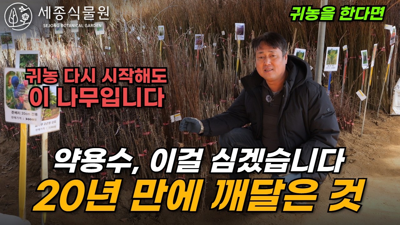 귀농 20년 만에 깨달은 약용수 심고 판로는 이렇게 설계하세요