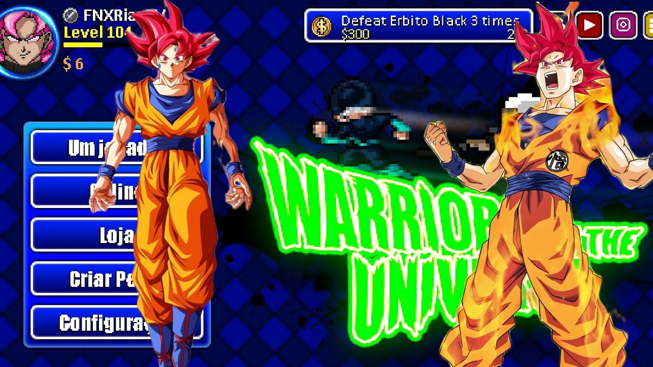 Como fazer o Goku ssj god no Warriors of the universe