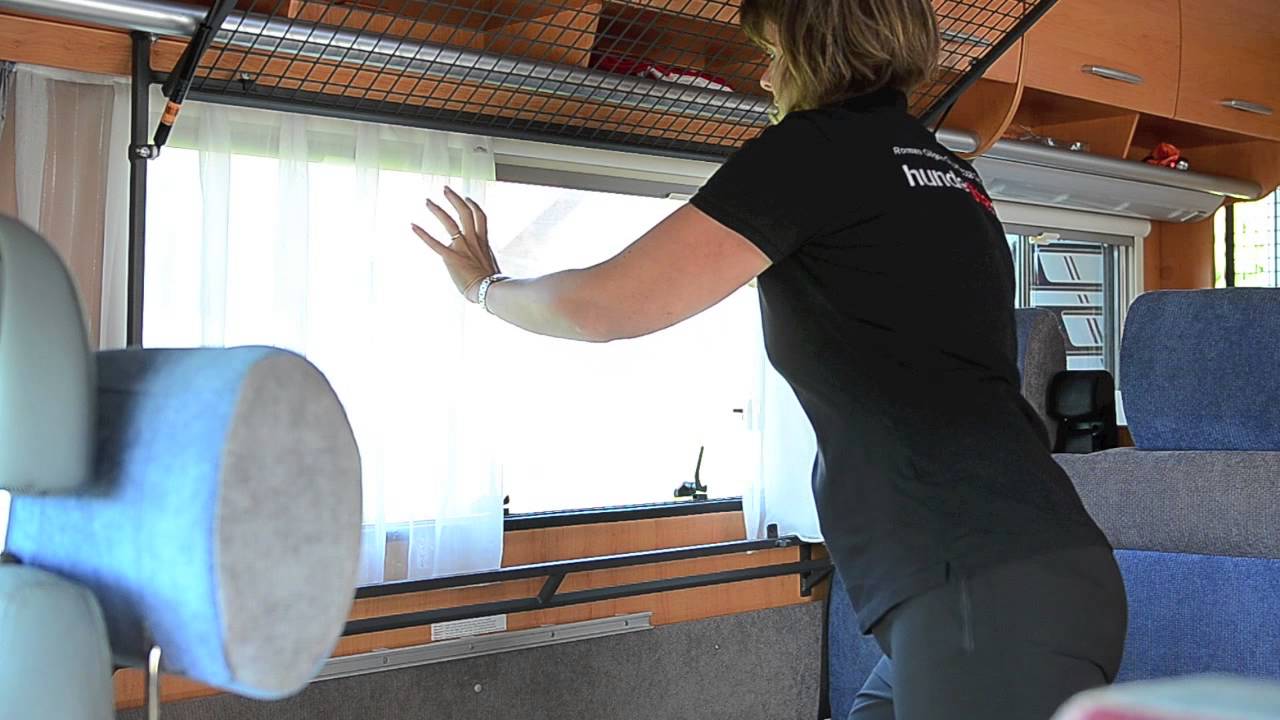 Hundegitter in einem Wohnmobil