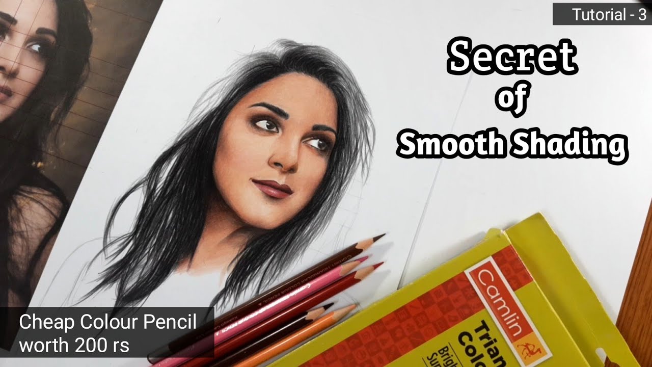 How to Draw Kiara advani | Camlin Colour Pencil | Tutorial - 3