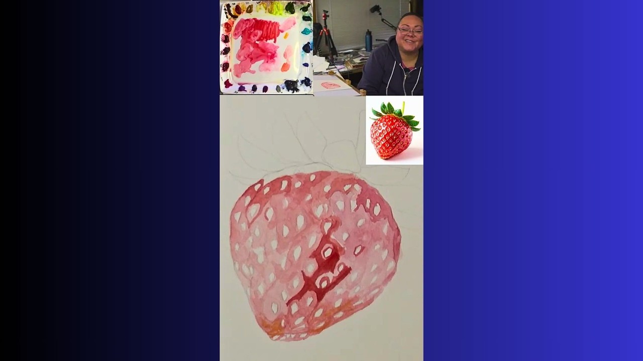 Watercolor Wizardry In-Studio Hang Out - Italian Plum Day 4 Hyper-Realistic  Livestream