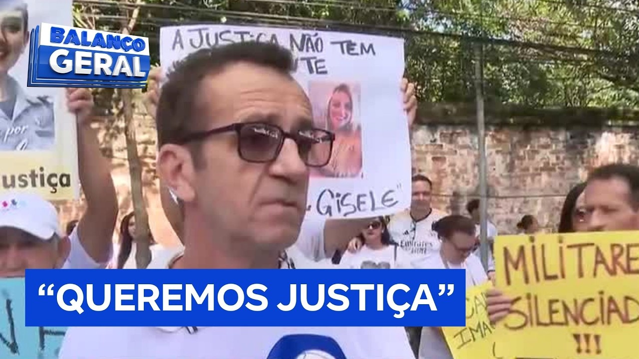 Protesto em frente à Corregedoria da PM pede justiça pela morte da soldado Gisele