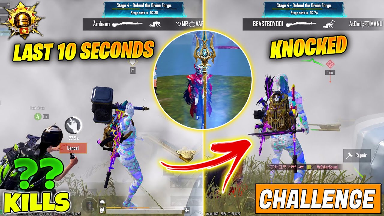 😱 OMG !! I GOT KNOCKED IN THE LAST 10 SECONDS OF THE TRIAL OF THE FURY CHALLENGE IN BGMI