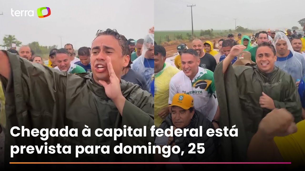 Nikolas Ferreira re&uacute;ne apoiadores em caminhada a Bras&iacute;lia &lsquo;pela anistia, Bolsonaro e o Brasil&rsquo;