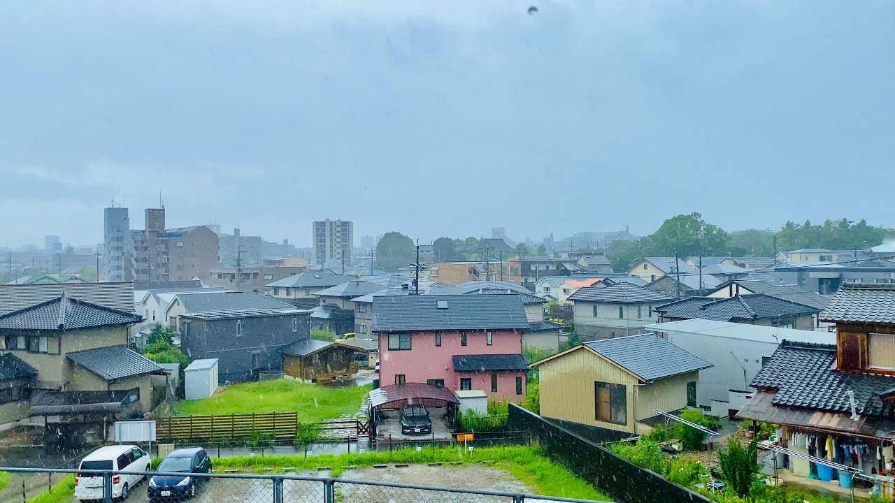 4K Heavy Rain Walk in Japan - Modern Japanese Houses | Residential Walking Tour in Nagoya