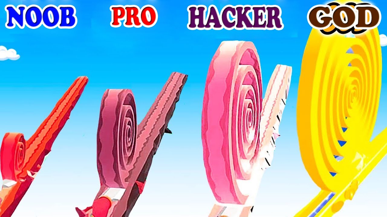 NOOBvsPROvsHACKERvsGOD in Spiral Roll vs Spiral Color Gameplay - Which game do you like?
