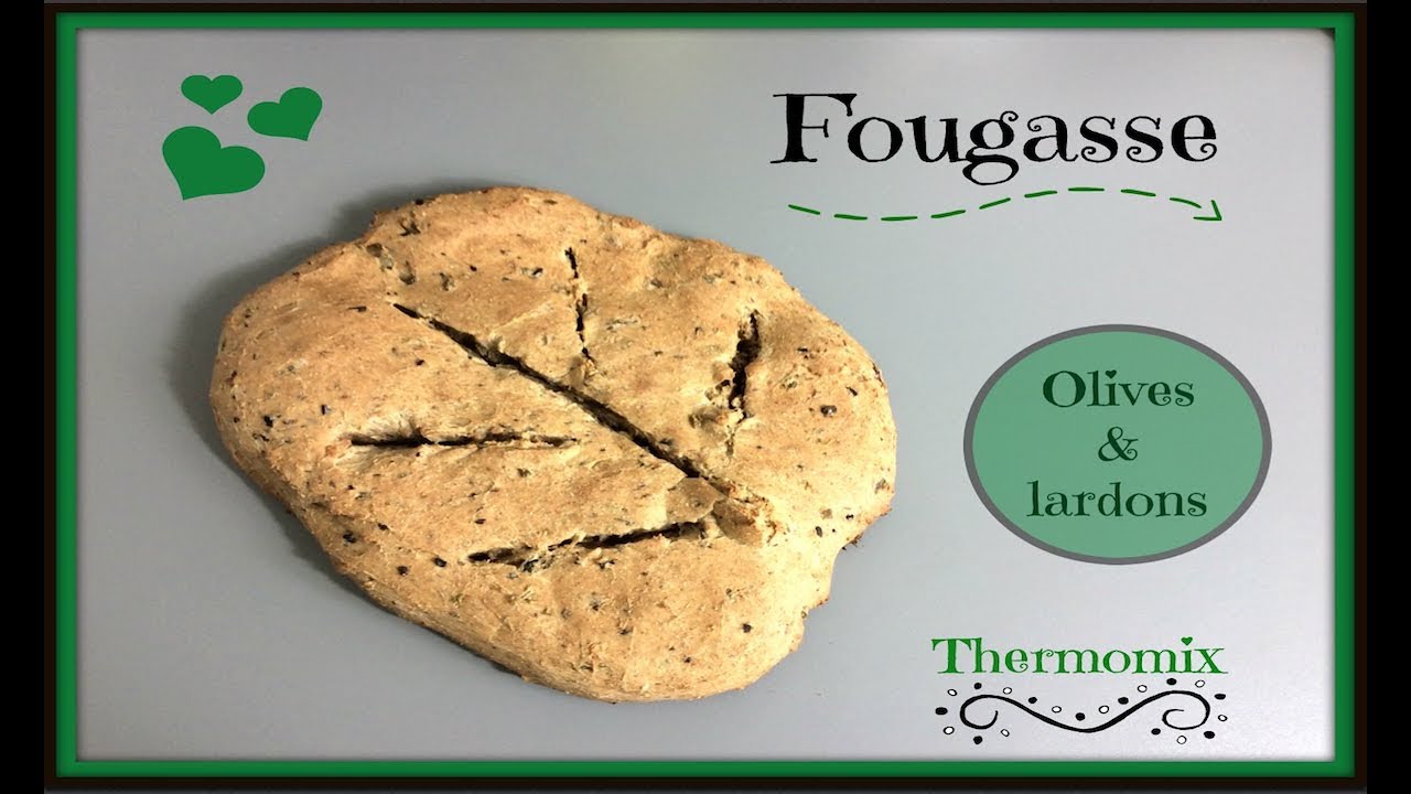 Fougasse olives & lardon au thermomix