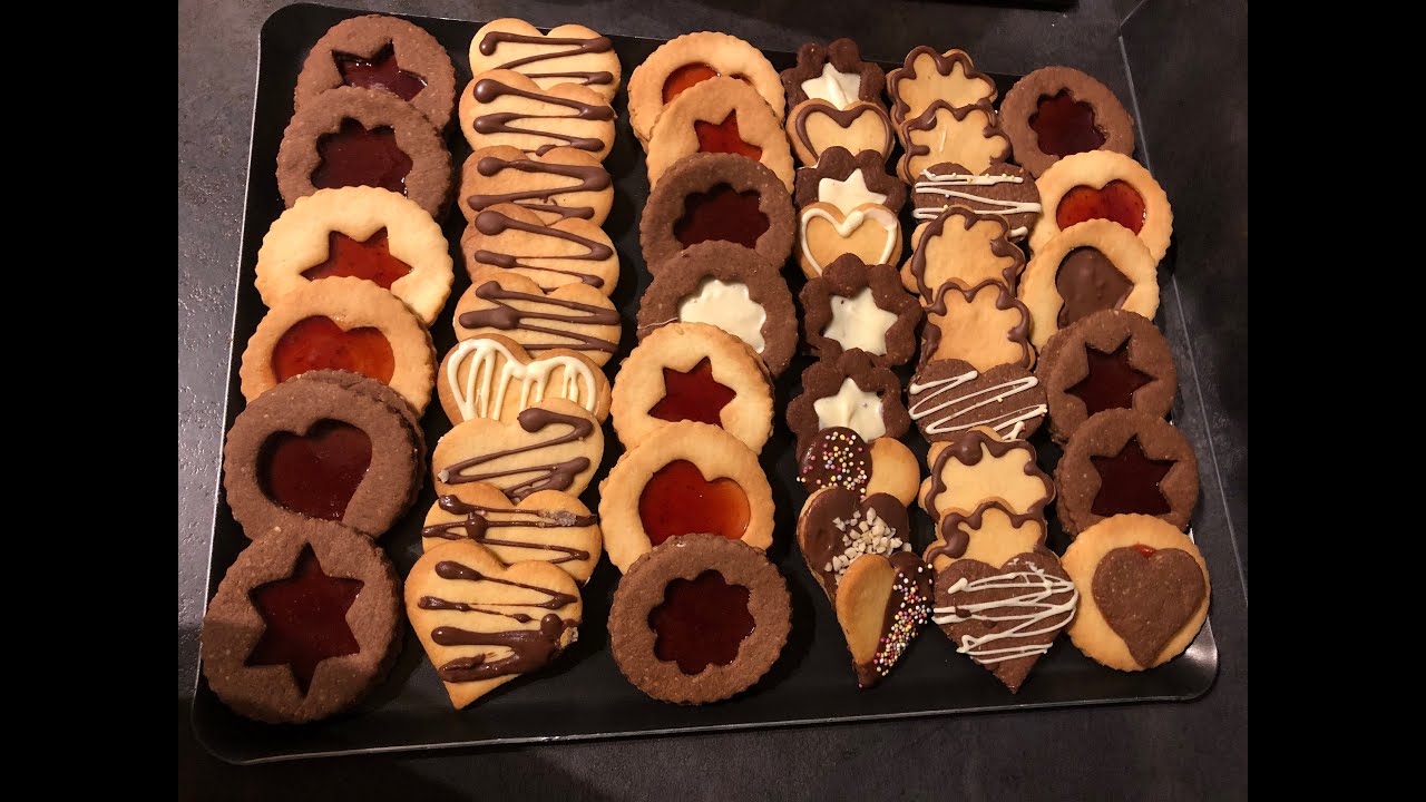 sablés aux chocolat et à la confiture صابلي بالشوكولاتة والمربى هشيش احسن من المحلات