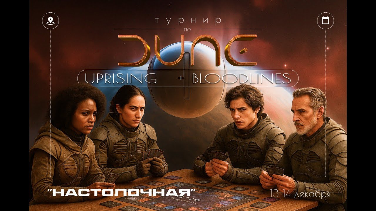 Итоги проведения ИРЛ турнира по Dune Uprising + Bloodlines 13-14 декабря 2025г.