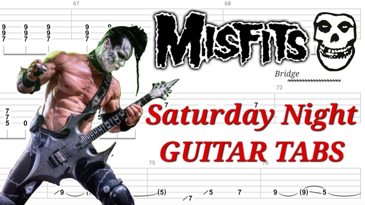 Misfits - Saturday Night GUITAR TABS | Cover | Tutorial | Lesson