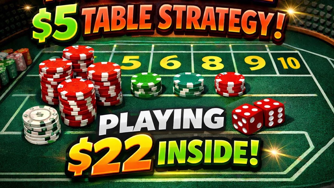 My Favorite $5 Craps Table Strategy | $22 Inside Breakdown