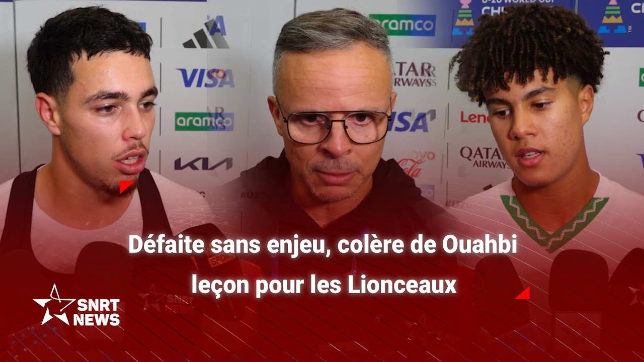 Réactions de Mohamed Ouahbi et des joueurs après Maroc–Mexique