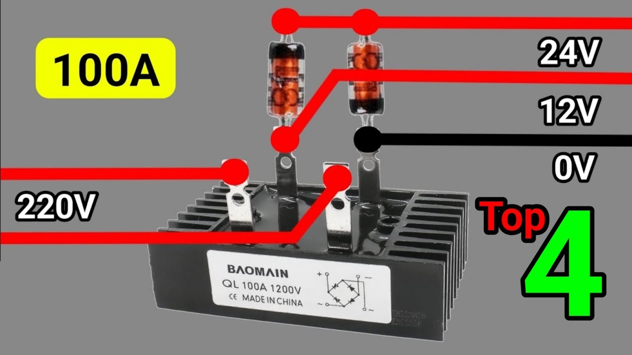 Top 4 Great Electronic Projects Using Bridge Rectifiers | Full Bridge Rectifier Circuits