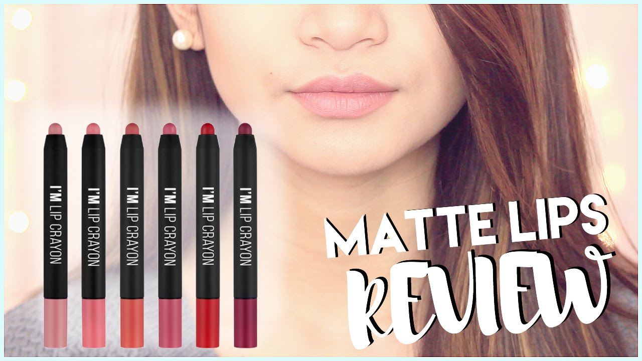 MATTE LIPS⎪Memebox I'm Matte Lip Crayons Review +Swatches