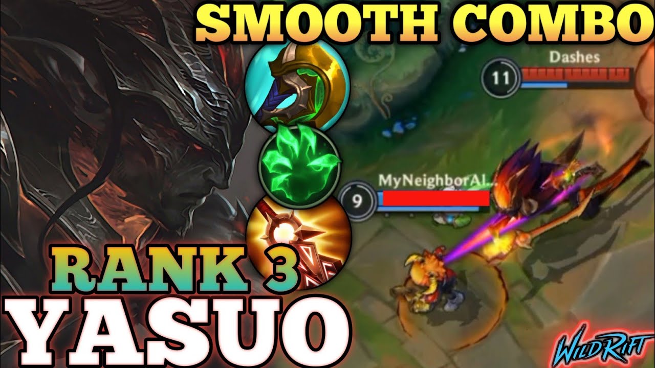 YASUO SMOOTH DASH COMBO EXECUTION! UNDERRATED OP BUILD - TOP 3 GLOBAL YASUO BY Dashes - WILD RIFT