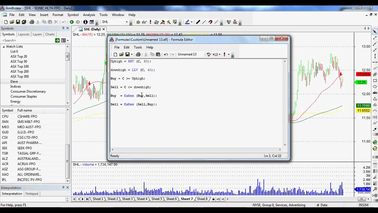 Let's Learn Amibroker: How To Scan For Buy And Sell Signals Using Amibroker and AFL