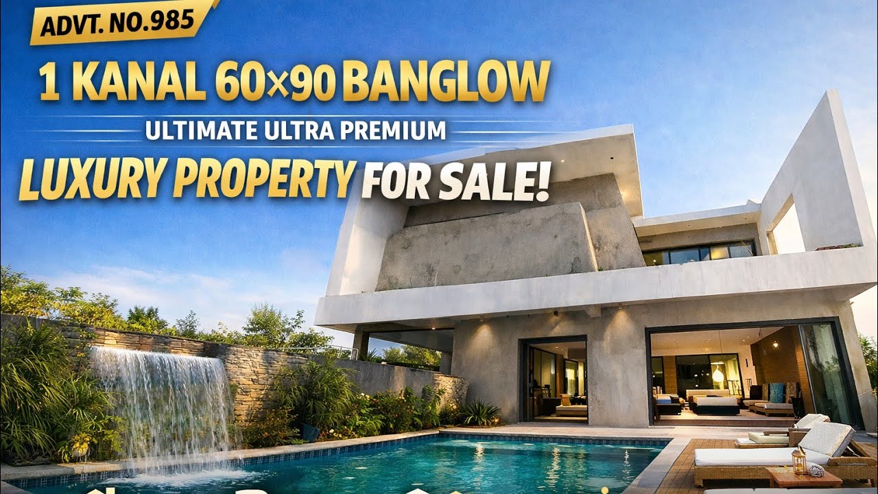 Bungalow 1 Kanal 60×90 Asking @4.10 CR  Ultra Premium  🏡 | 4BHK | Private Pool | Exclusive Deals