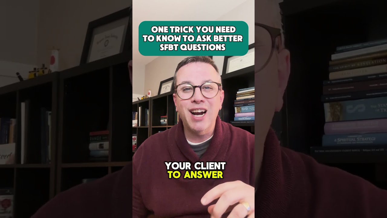 One Trick You NEED to Know to Ask Better SFBT Therapy Questions #therapists #therapysession #SFBT