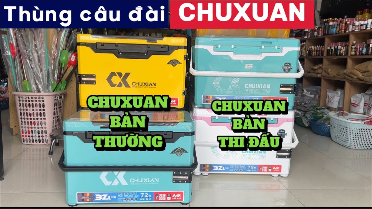 Thùng câu đài tầm trung CHUXIAN 32L bản thường và bản thi đấu