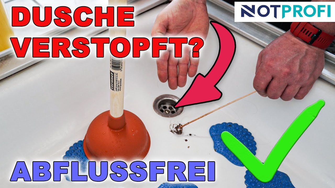 Dusche verstopft! Was tun? Hausmittel und Reinigungstipps...