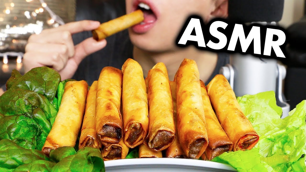 ASMR Egg Rolls *SUPER LOUD CRUNCH* (No Talking) Spring Rolls Mukbang | Crunchy Food Eating Sounds