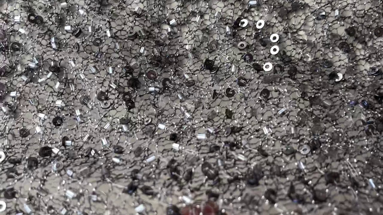 Grey Beaded Lace &ndash; Britte