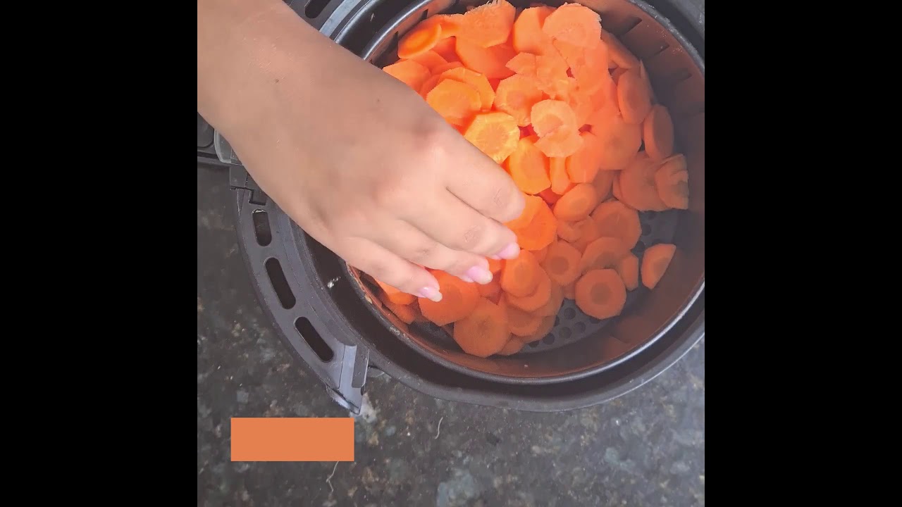 Cenoura desidratada na air fryer