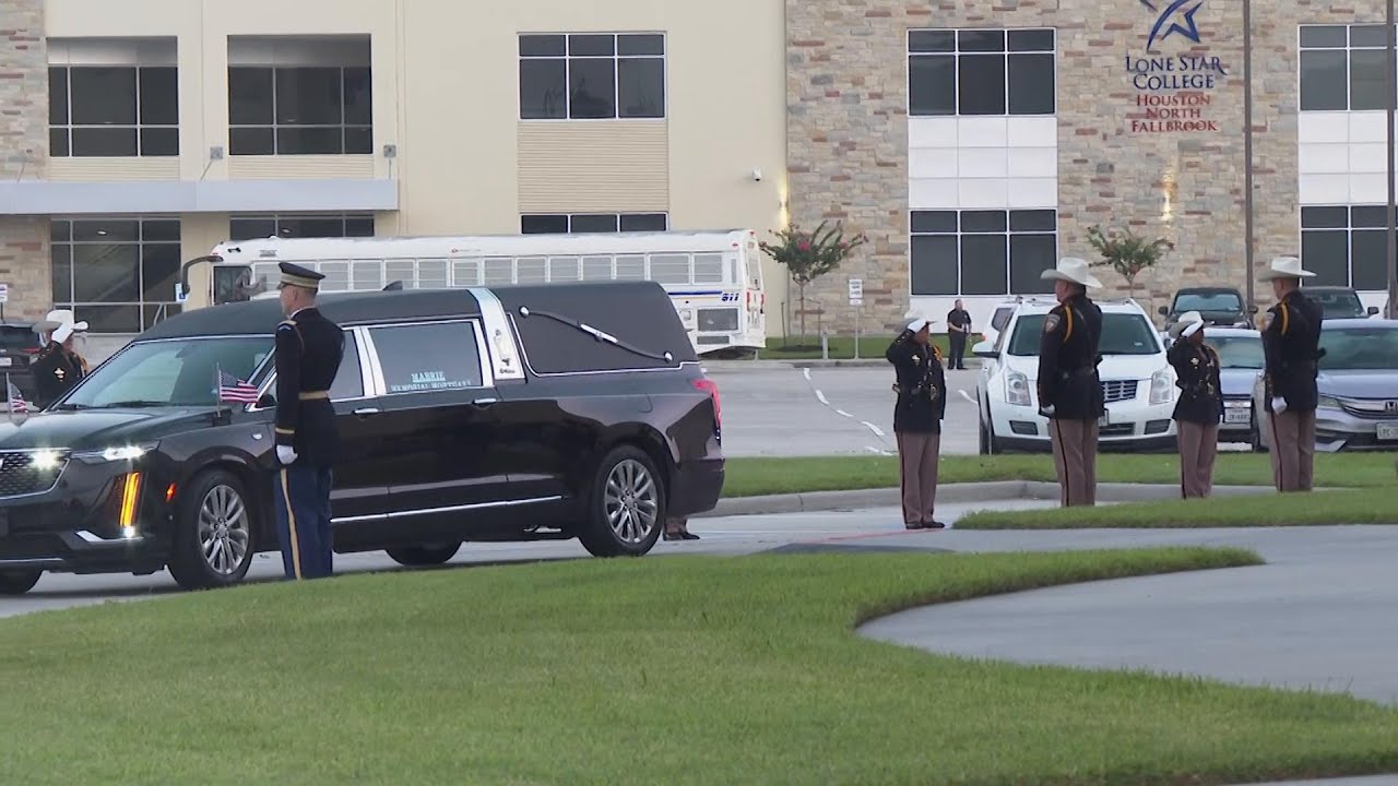 Casket arrives for the funeral of Congresswoman Sheila Jackson Lee in Houston