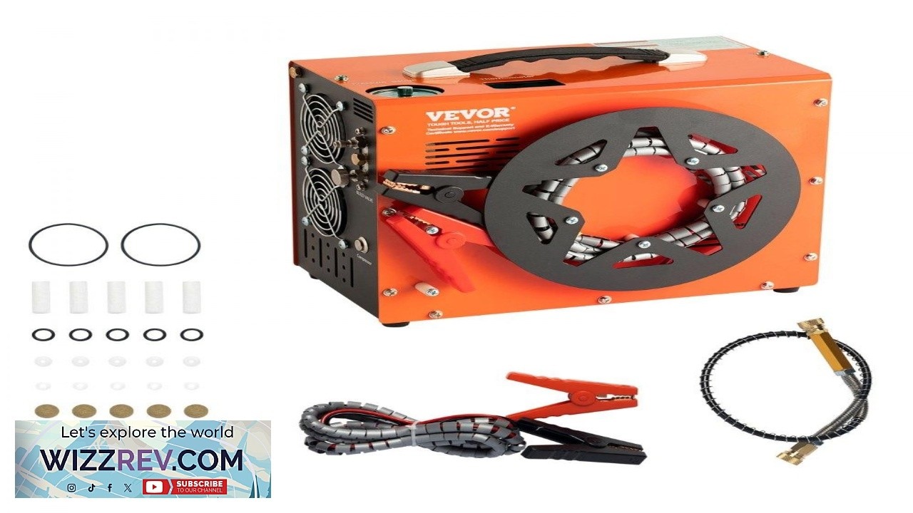 VEVOR PCP Air Compressor 4500PSI 30Mpa Portable PCP Airgun Compressor with Built in Power